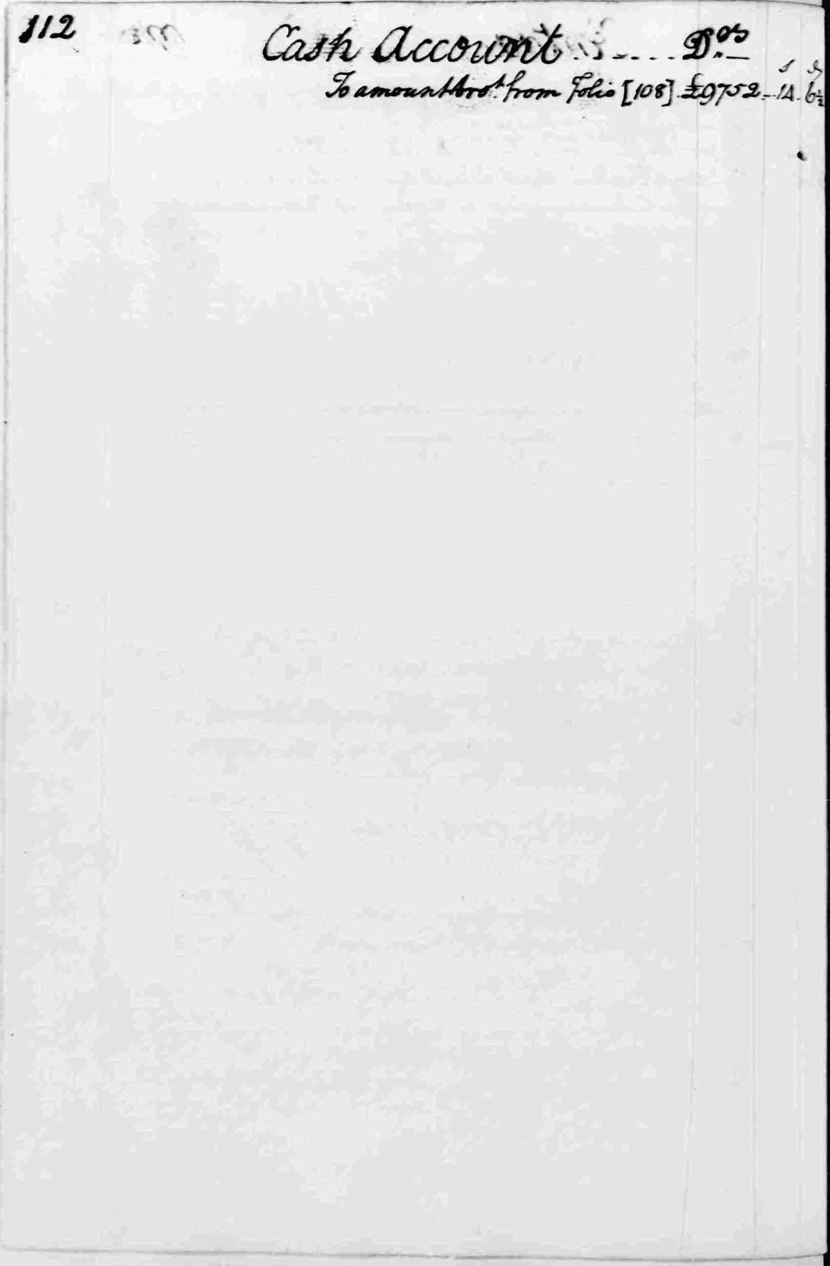 Ledger A, folio 112, left side