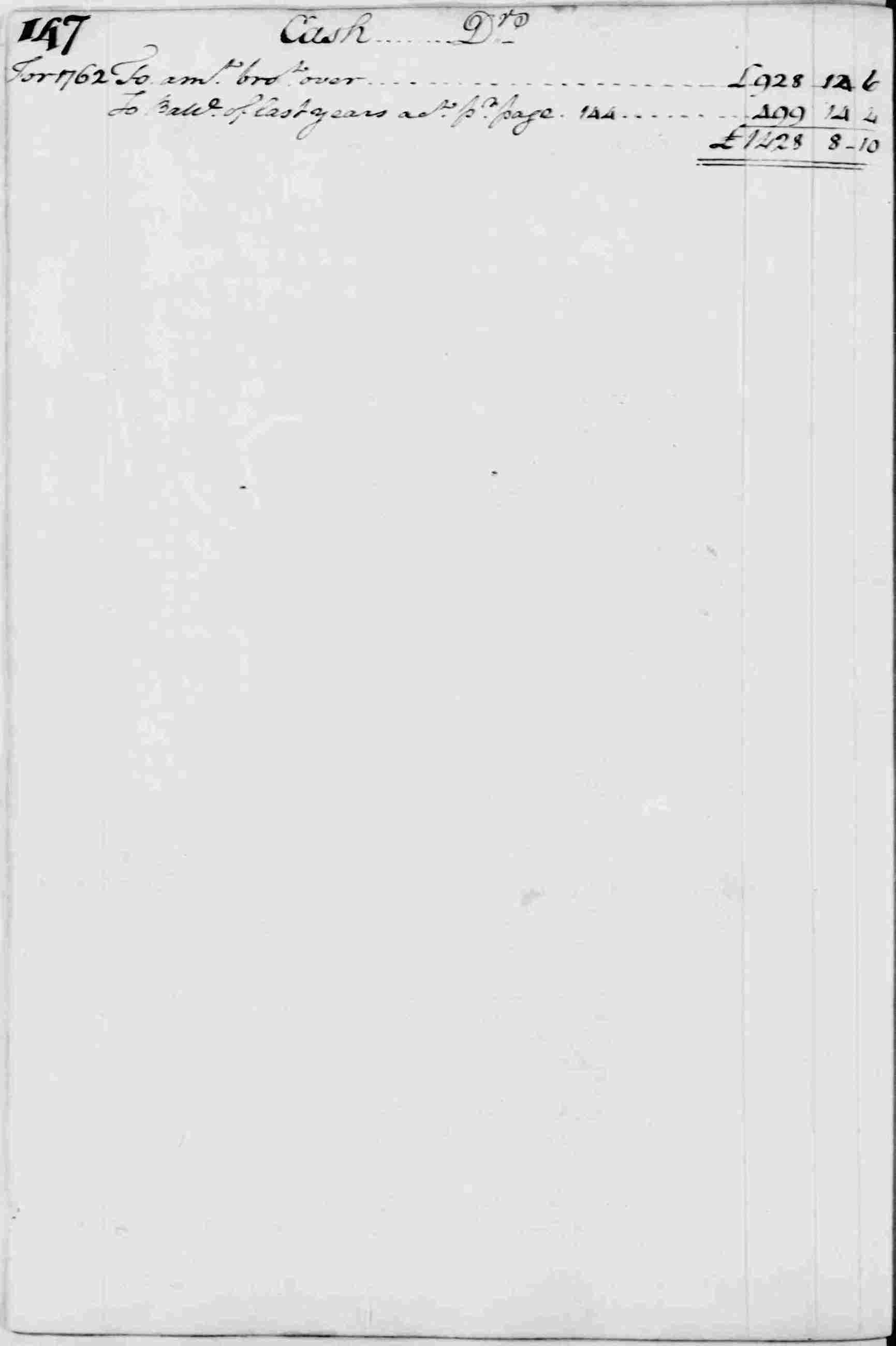 Ledger A, folio 147, left side