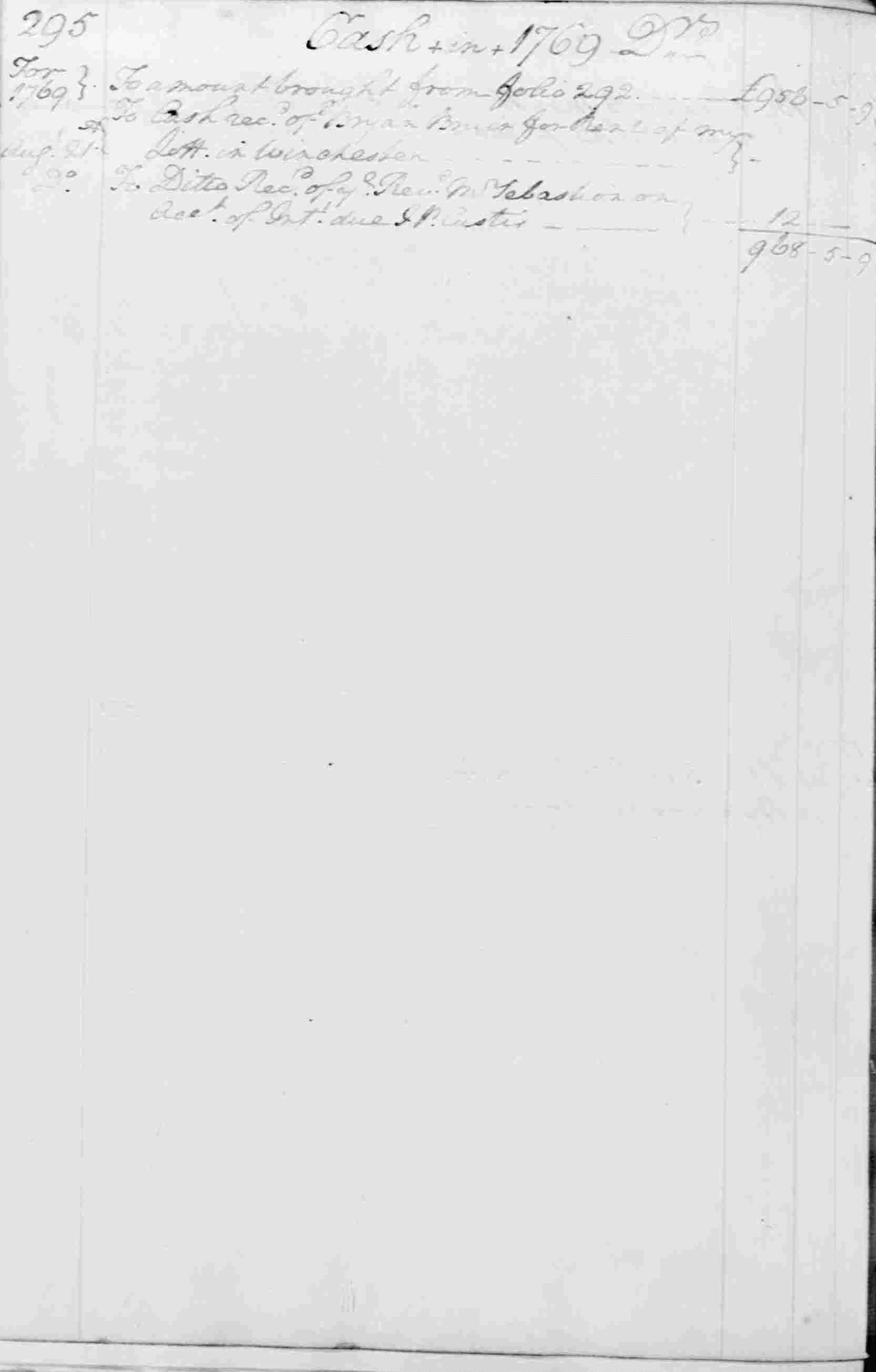 Ledger A, folio 295, left side