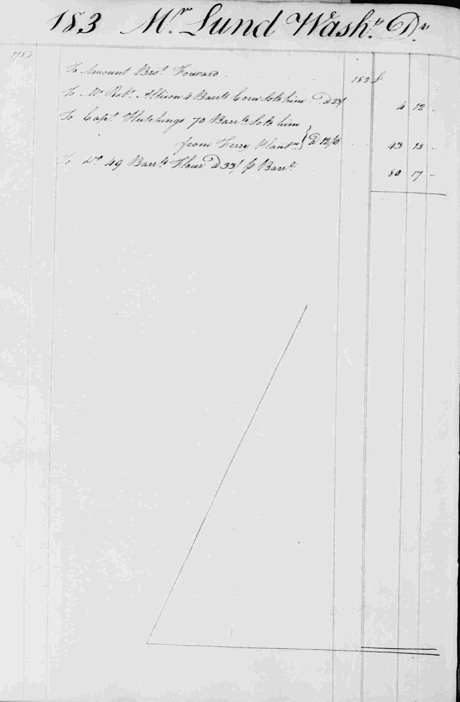 Ledger B, folio 183, left side