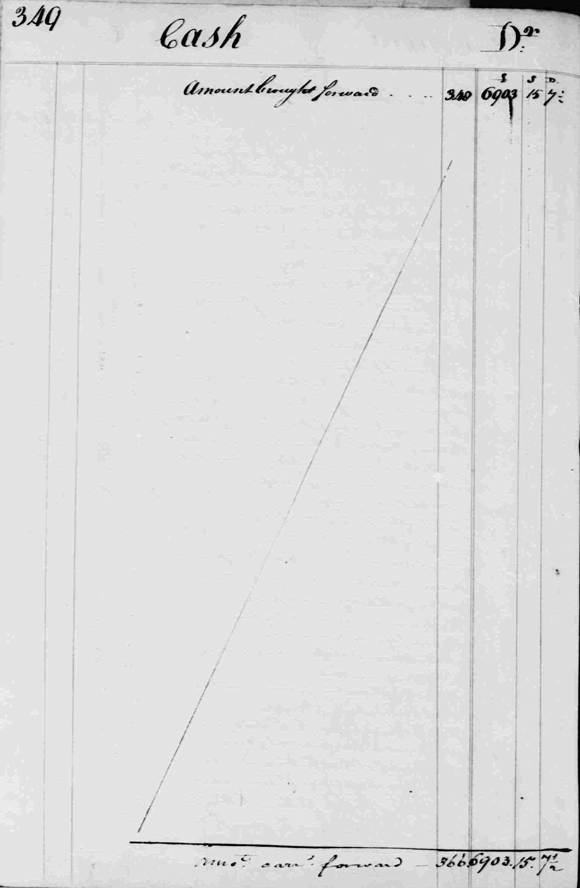 Ledger B, folio 349, left side