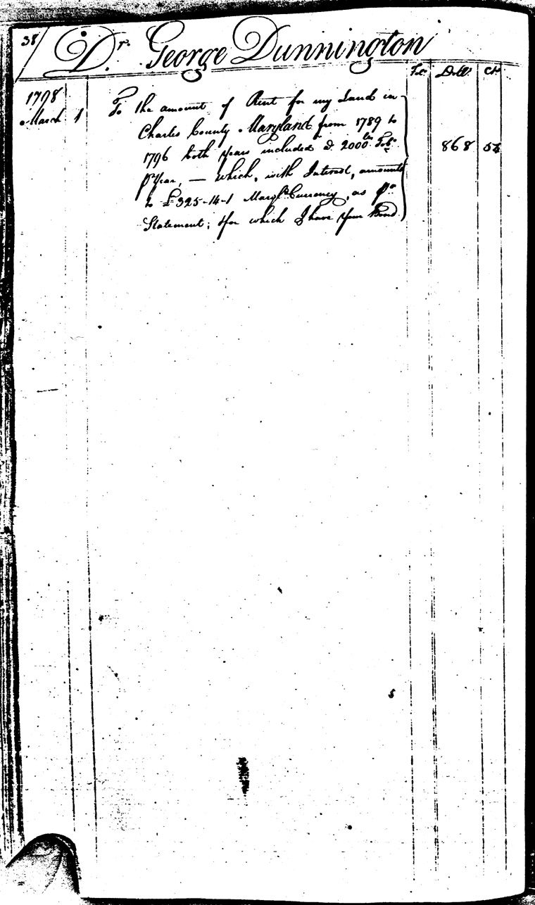 Ledger C, folio 38, left side